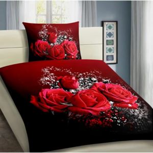 XPOSE ® 3D POVLEČENÍ - Rudé růže 140x200/70x90cm