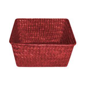 Košík pletený červený 15x15x6 cm