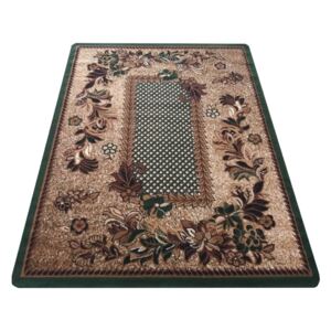 Kusový koberec BCF Alfa 01 Květy zelený Rozměr: 150x300 cm