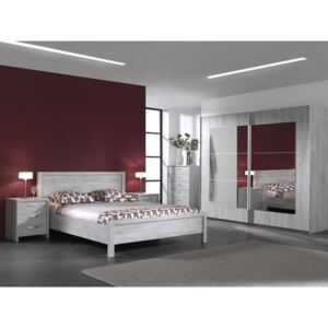 Kvalitní belgická ložnice Neyt, postel ALICE, DTD desky zvýšené hustoty, dekor ribbeck dub | 200x180 cm