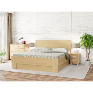 Usnu Nové spaní KAIRA postel rovné čelo, nohy s úložným prostorem Povrchová úprava: Bílé dřevo, Rozměry ( šířka x délka): 80 x 200 cm