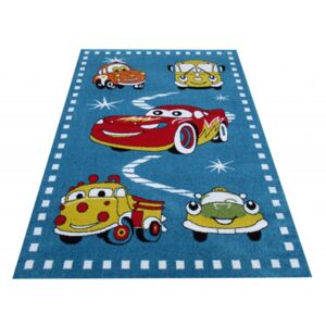Dětský kusový koberec Mondo 12 Auta modrý Rozměr: 120x170 cm