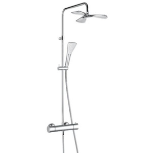 Sprchový systém Kludi Fizz na stěnu s termostatickou baterií chrom 6709505-00