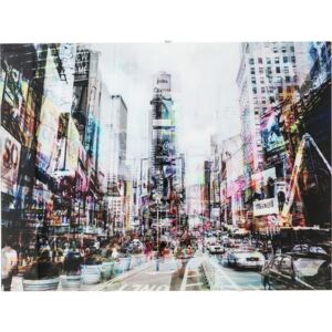 KARE DESIGN Obraz na skle Times Square Move 120x90cm