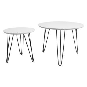 Set dvou stolků Sparks Leitmotiv (Barva- bílá, černá)