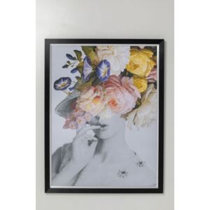 KARE DESIGN Obraz s rámem Flower Lady Pastel 152x117cm