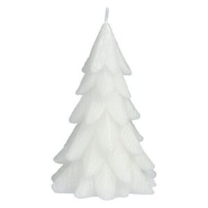 Vánoční svíčka Xmas tree bílá, 12,5 x 8,5 cm