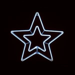 ACA DECOR 2x Neonová Hvězda do okna 18W, studená bílá barva, IP44