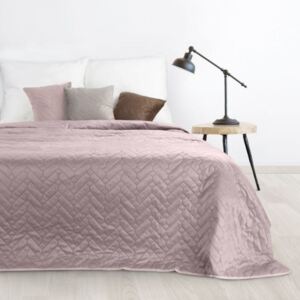 Sametový přehoz na postel Luiz pudrově růžový Pudrová růžová 70x160 cm