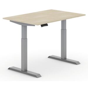 B2B Partner Výškově nastavitelný stůl, elektrický, 1200 x 800 mm, dub + Záruka 7 let