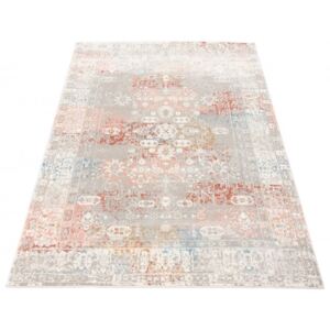 Moderní kusový koberec IDAHO G549F šedá světle růžová Rozměr: 80x150 cm