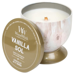 Svíčka plechová dóza WoodWick Božská vanilka, 240.9 g