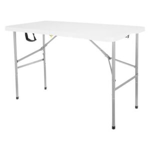Malatec Skládací zahradní stůl 122 cm - bílý, 9996