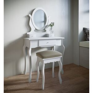 Toaletní stolek Lunawina, bílý