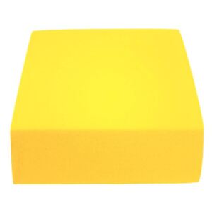 Jersey prostěradlo žluté 90x200 cm Gramáž (hustota vlákna): Standard (145 g/m2)