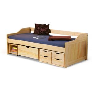Dětská postel MAXIMA 2 s úložným prostorem borovice Halmar
