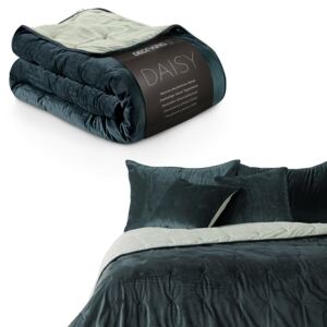 DecoKing Přehoz na postel Daisy tmavě modrá/krémová Rozměr: 200x220