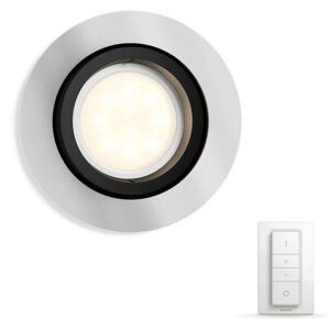 LED podhledové svítidlo Hue White Ambiance MILLISKIN, hranaté, stříbrné, včetně ovladače / Philips