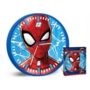 EUROSWAN Analogové nástěnné hodiny \"Spider-man\" 25 cm - modrá