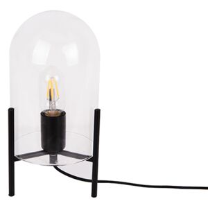 Stolní lampa Glass Bell Leitmotiv (Barva- čirá, černé nohy)