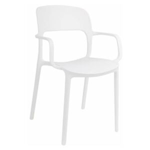 Jídelní židle Lexi s područkami, bílá