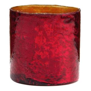 DELIGHT Skleněný votivní svícen 8 cm - červená