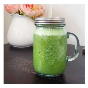 Sklenice na smoothie s brčkem Recycled 0,5l