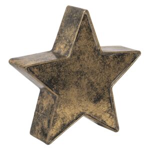Dekorační kovová zlato -černá hvězda - 20*6*19 cm