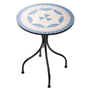 Butlers PALAZZO Stůl s mozaikou - modrá/krémová