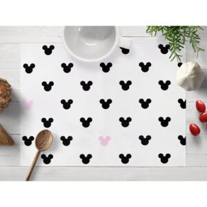 Dětské bavlněné prostírání na stůl Sandra SA-080 Černé a růžové myšky Mickey 30x40 cm