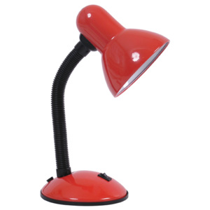 LED červená stolní lampička 7W denní bílá