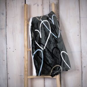 Mikroplyšová deka s beránkem 150x200 cm - Love