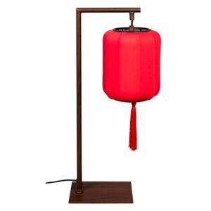 Hnědo červená stolní lampa DUTCHBONE Suoni