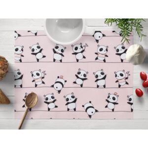 Dětské bavlněné prostírání na stůl Sandra SA-072 Tančící pandy 35x45 cm