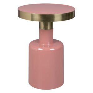 Růžový kovový odkládací stolek ZUIVER GLAM