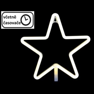 Vánoční osvětlení - neonová hvězda, 120 LED, teple bílá - Nexos D57400