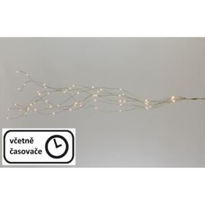 Vánoční dekorativní osvětlení – drátky, 48 LED, teple bílé - Nexos D57386