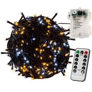 VOLTRONIC Vánoční řetěz 10 m,100 LED,teple/stud.bílý+ovladač - VOLTRONIC® M67408