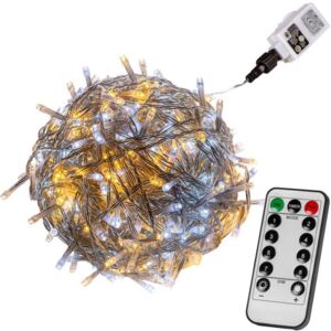 VOLTRONIC Vánoční řetěz - 50 LED, teple/stud.bílý + ovladač - VOLTRONIC® M67601