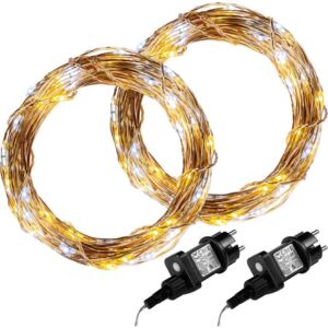 Sada 2 kusů světelných drátů - 50 LED, teple/studeně bílá - VOLTRONIC® M68034