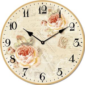 Nástěnné hodiny SPRING ROSES 15 cm (ISABELLE ROSE)
