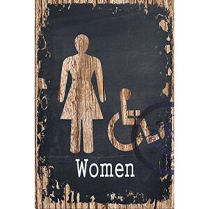 Cedule Toilet Woman 40cm x 30cm Plechová cedule