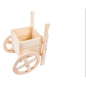 Dekorační květináč dřevěný - vozík