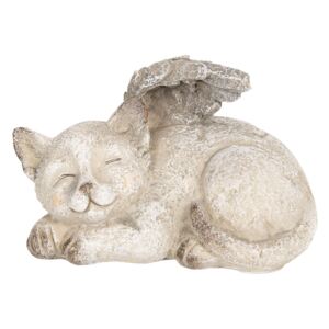 Dekorace ležící kočka s křídly - 15*10*10 cm