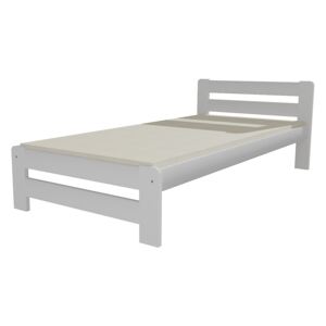 Dřevěná postel VMK 2B 90x200 borovice masiv - bílá