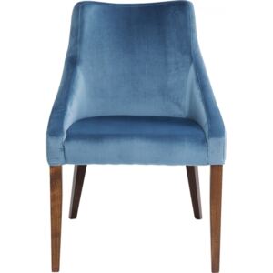 KARE DESIGN Modrá čalouněná jídelní židle Mode Velvet
