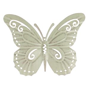 Autronic Motýl, kovová dekorace na zavěšení, barva zelená antik UM0770