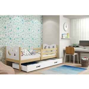Dětská postel MIKO 190x80 cm Bílá Borovice