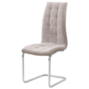 Jídelní židle v béžové barvě s kovovou konstrukcí TK3033