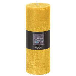 Žlutá dekorativní svíčka 6,7x 18,9 cm
